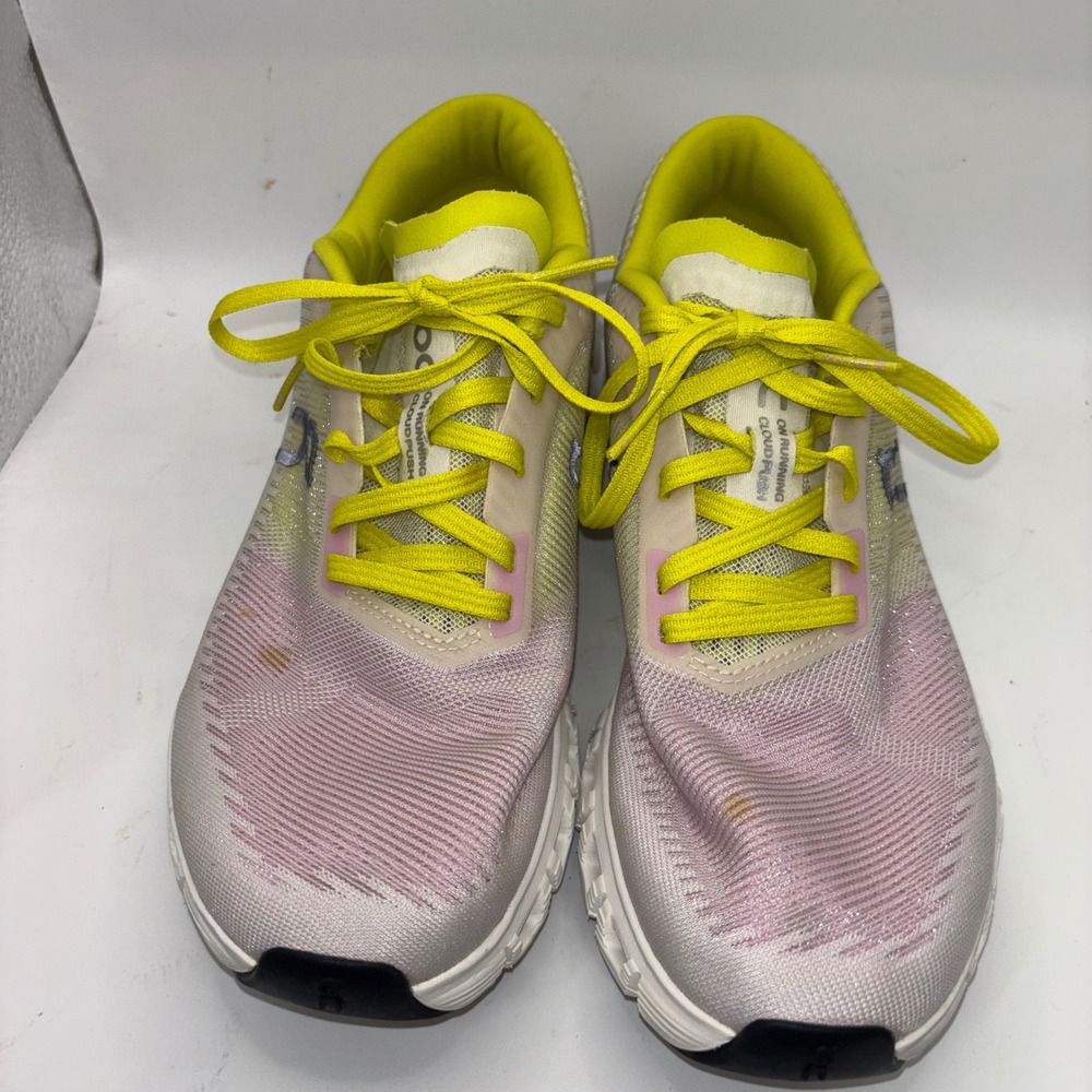 On Cloud OC Running Cloudswift Women 9 Hay Ice Yellow Pink Running Shoes
